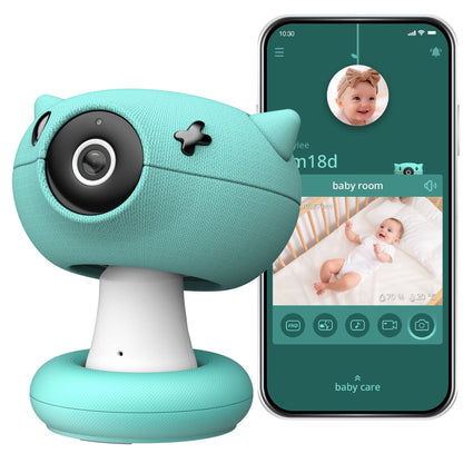 Pixsee Smart Video Baby Monitor Full HD Camera and Audio with Night Vision Cry Detection Temperature Humidity Sensors 2 Way Talk Encrypted Wireless WiFi for Phone App Supports Alexa